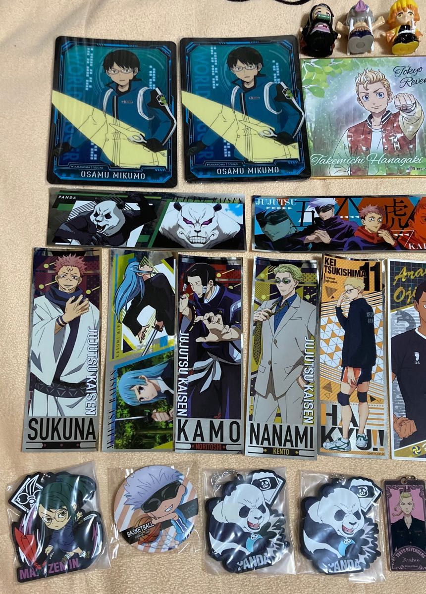 【アニメグッズまとめ売り】ハイキュー!!、呪術廻戦、呪術廻戦0、東京リベンジャーズ、ワールドトリガー、H×H、鬼滅の刃