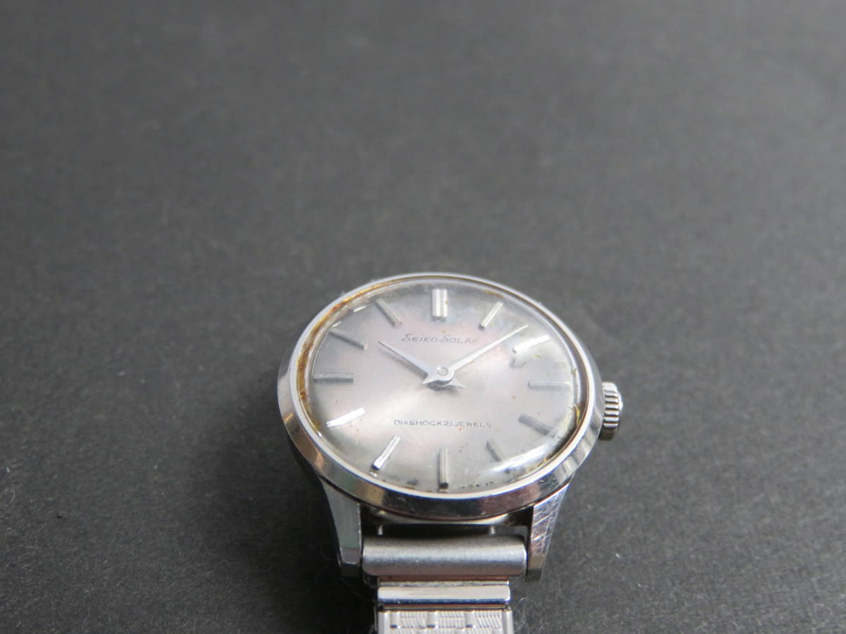 セイコー SEIKO ソーラー SOLAR 21石 手巻き 2針 10-0610 女性用 レディース 腕時計 U311 稼働品_画像2