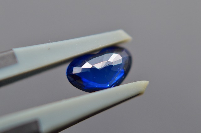  natural blue sapphire [ko Random ] loose approximately 0.604ct Heart Shape GRJso-ting gem jewelry product work CR-076