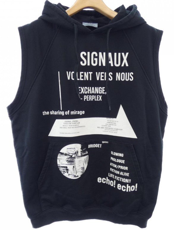 即決 極美品 PRADA プラダ 希少 ノースリーブ スウェットパーカー☆S