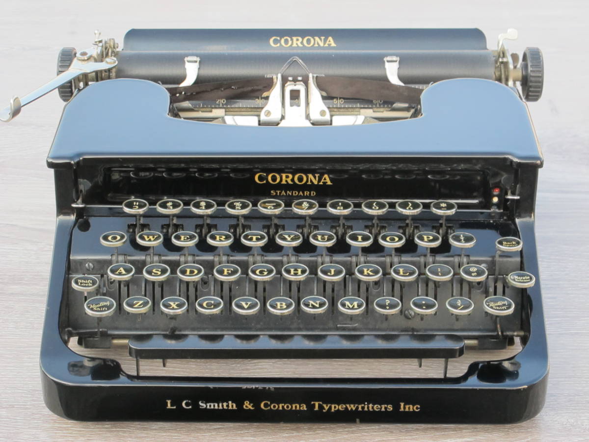 1930年代ビンテージLCSmith-Corona ポータブルタイプライター-