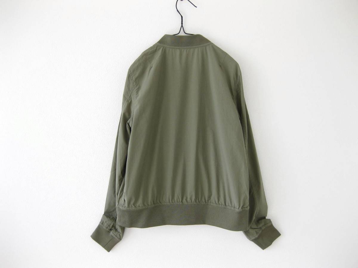 ☆ユナイテッドアローズ☆ブルゾン☆薄手☆ショート丈☆38(M)☆カーキ☆ZIPデザイン☆ジャケット☆green label☆UNITED ARROWS_画像4