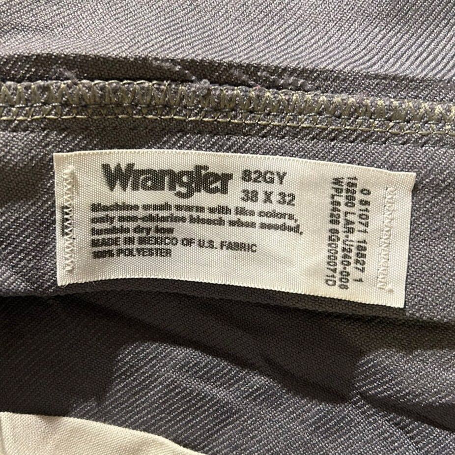 ラングラー Wrangler ビンテージ 80s 90s ランチャー 82GY ブーツカット スラックスパンツ W38 L32 スタプレ グレー USA古着 ドレス フレア_画像3