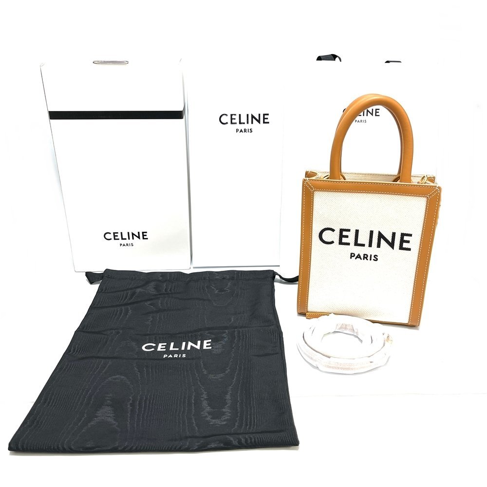 カラー Celine【セリーヌ】ミニ バーティカル カバ ナチュラル タン