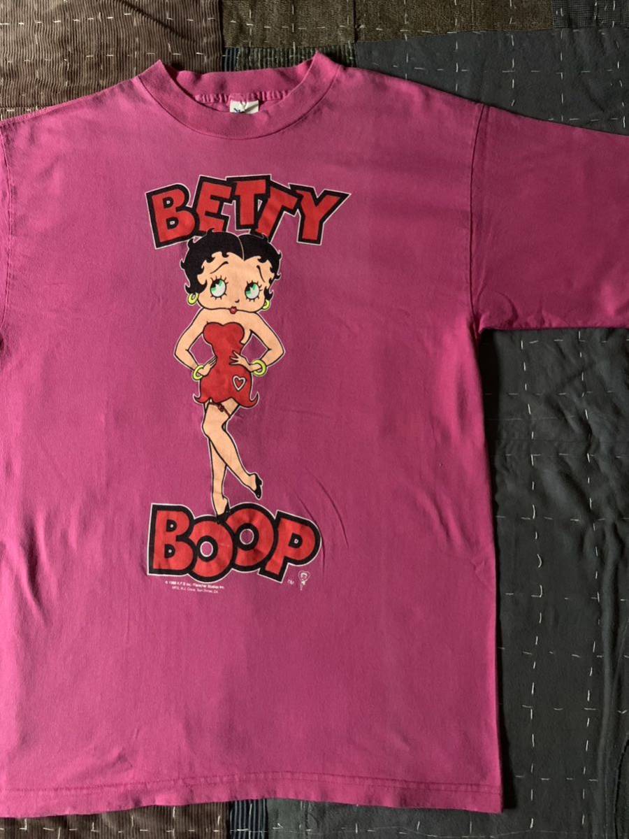 80s 90s BETTY BOOP vintage Tシャツ ベティ USA製 アメリカ製 ピンク ビッグサイズ キャラ アニメ ビンテージのサムネイル