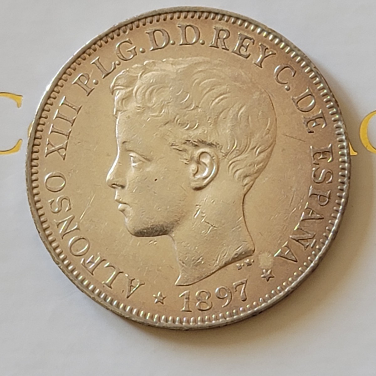 スペインフィリピンアンティークコイン銀製1897年 | doguniverse.ma
