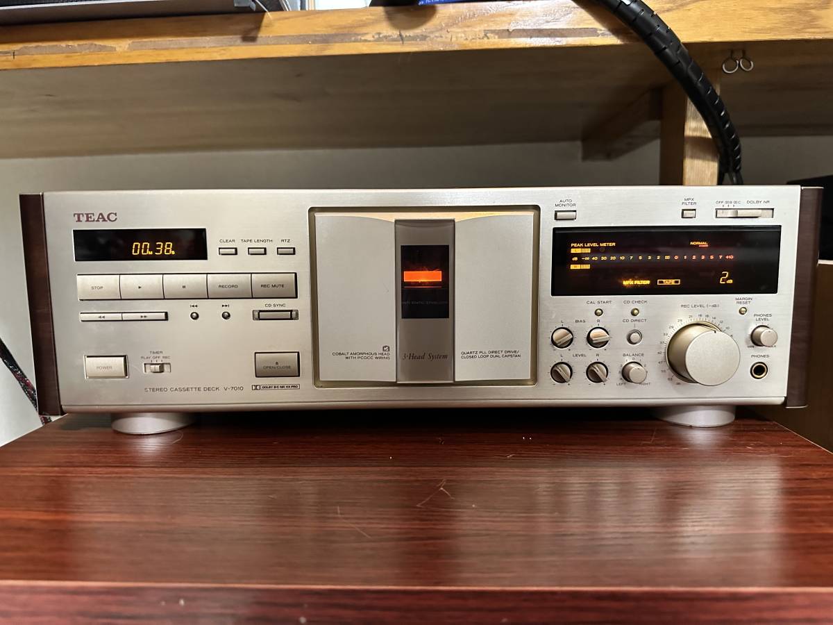 ヤフオク! - TEAC V-7010 3ヘッドカセットデッキ☆リモコン付...