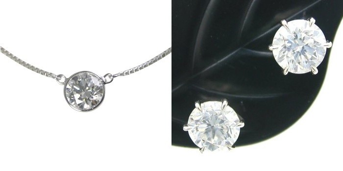 ダイヤモンド ネックレス ピアス 0.239ct Gカラー VS1クラス 3EXカット