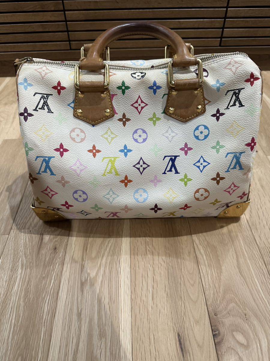 バッグ LOUIS VUITTON マルチカラー スピーディ30 モノグラム ミニ