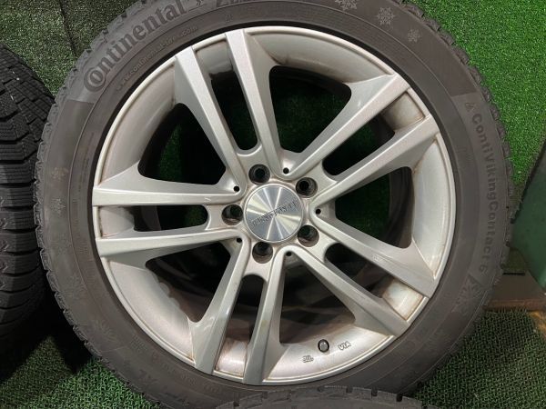 Eクラス　コンチネンタル　バイキングコンタクト6　245/45R17　アルミホイール付きセット　4本　5H/8J　ET48/112　スタッドレスタイヤ_画像5