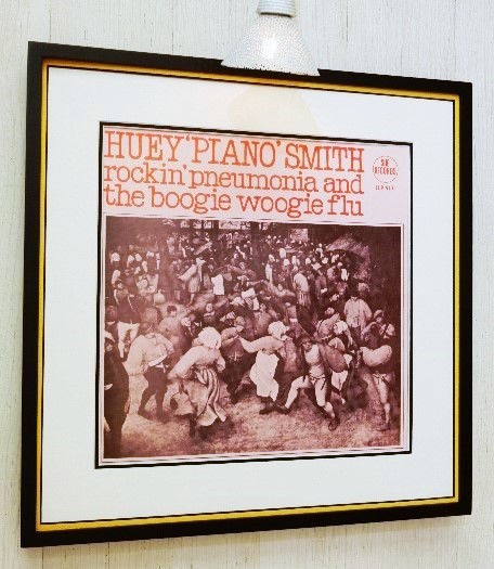 ヒューイ・ピアノ・スミス /UK・LPジャケ・ポスター 額装/Huey Piano Smith & His Clowns/飾る音楽/ガンボアート/ブリューゲル/Bruegel_画像1