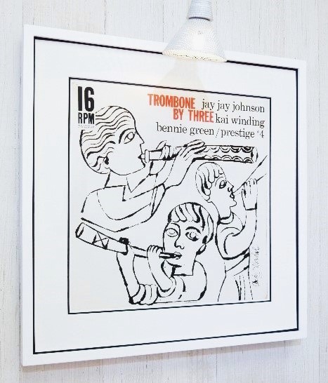 50s ジャズ アルバムアート/Trombone by Three/J.J.Johnson/Kai Winding/Bennie Green/Andy Warhol/額/アンディ・ウォーホル/Jazz Pop Art