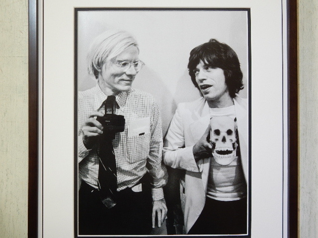 ミックジャガー/アンディ・ウォーホル/Warhol's Factory'77/アートピク額装/Mick Jagger/Andy Warhol/Rolling Stones
