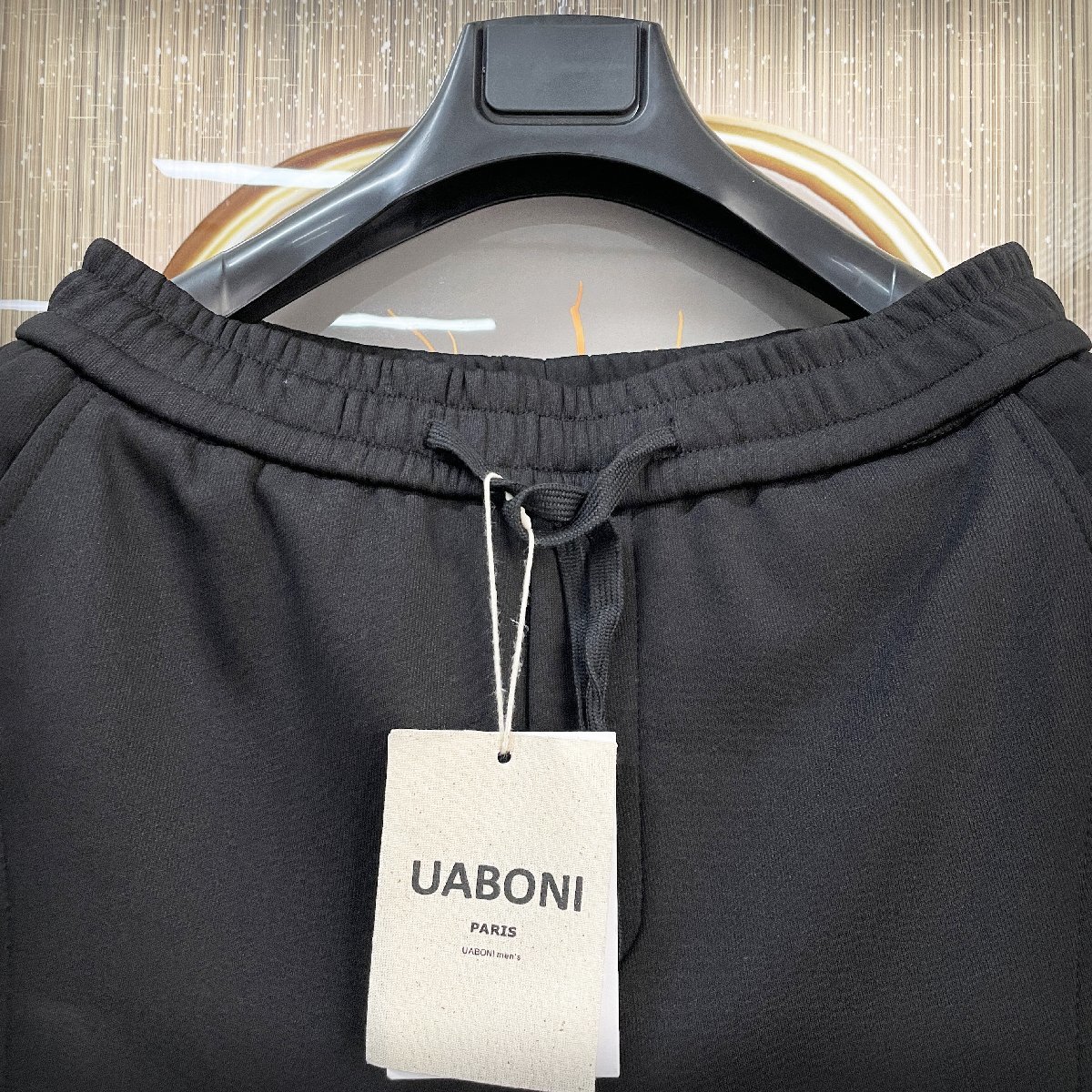 最高級EU製＆定価4万◆UABONI*Paris*カーゴパンツ*ユアボニ*パリ発◆米国産コットン100% 厚手 防寒 スウェットパンツ カジュアル 日常 2XL_画像3