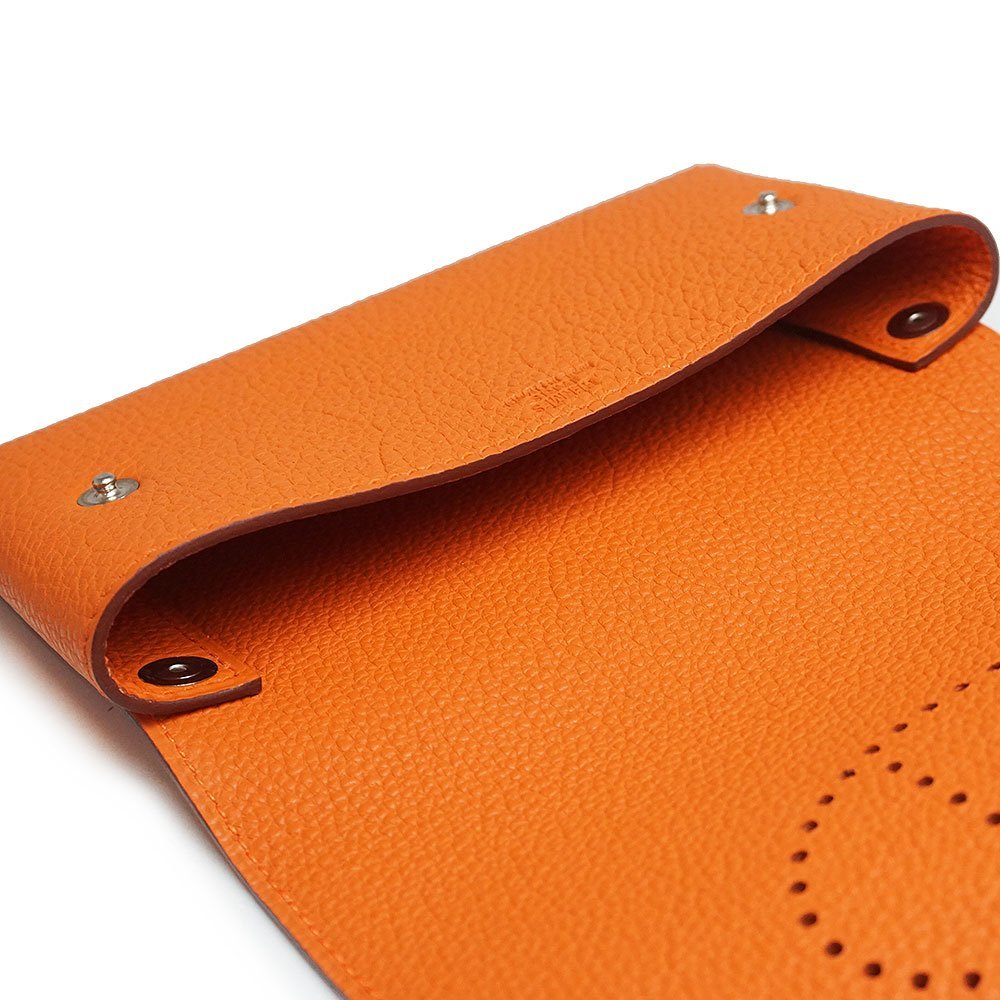 未使用 展示品)エルメス HERMES エテュイ カルト GM エブリン Hロゴ