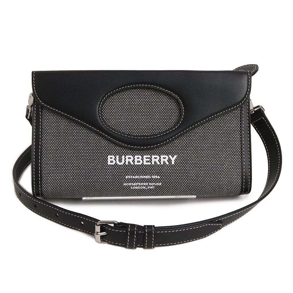 （新品・未使用品）バーバリー BURBERRY ホースフェリープリント キャンバス フォールドオーバー ポケットバッグ ショルダーバッグ 8050813