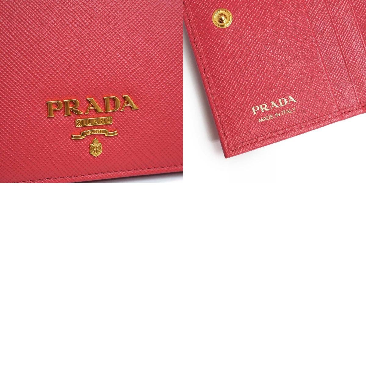新品・未使用品）プラダ PRADA コンパクト 二つ折り財布 サフィアーノ