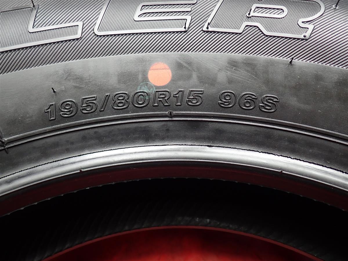 中古タイヤ 195/80R15 96S 4本セット ブリヂストン デューラー H/T684II BRIDGESTONE DUELER H/T684II 10分山 ロッキー ハイラックスピッ・_画像8