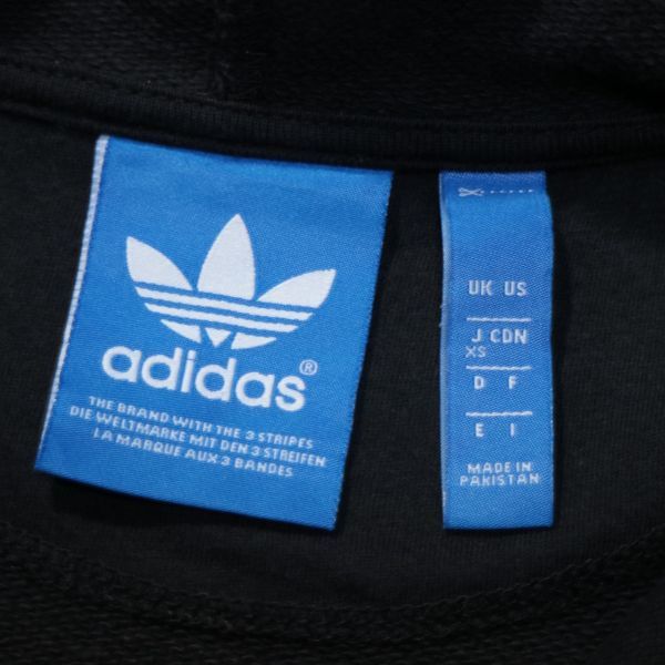 《良品◎》adidas アディダス★トレフォイルワンポイント*ジップアップパーカー*フーディ*ブラック*サイズXS(MA3718)◆S60_画像5