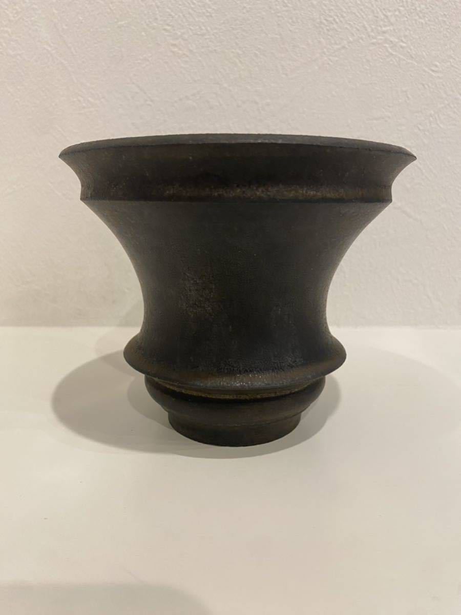 カタチ製作所　Mederu pot ドリッパー　アンティークブラック　Sサイズ　陶器鉢