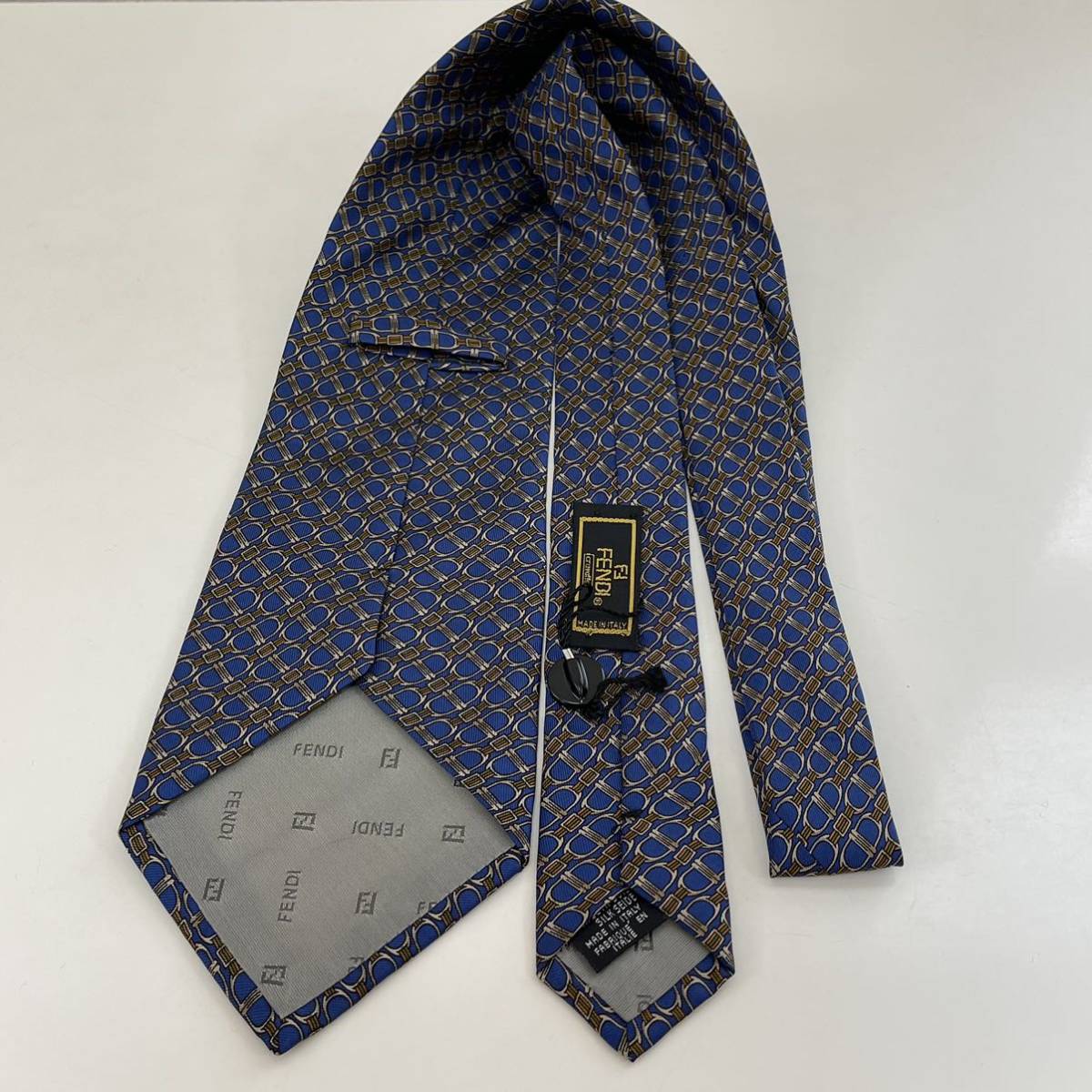 FENDI( Fendi ) blue necktie new goods unused tag attaching 