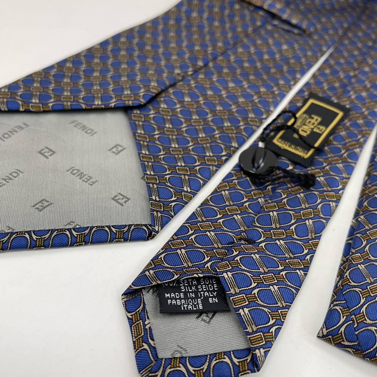 FENDI( Fendi ) blue necktie new goods unused tag attaching 