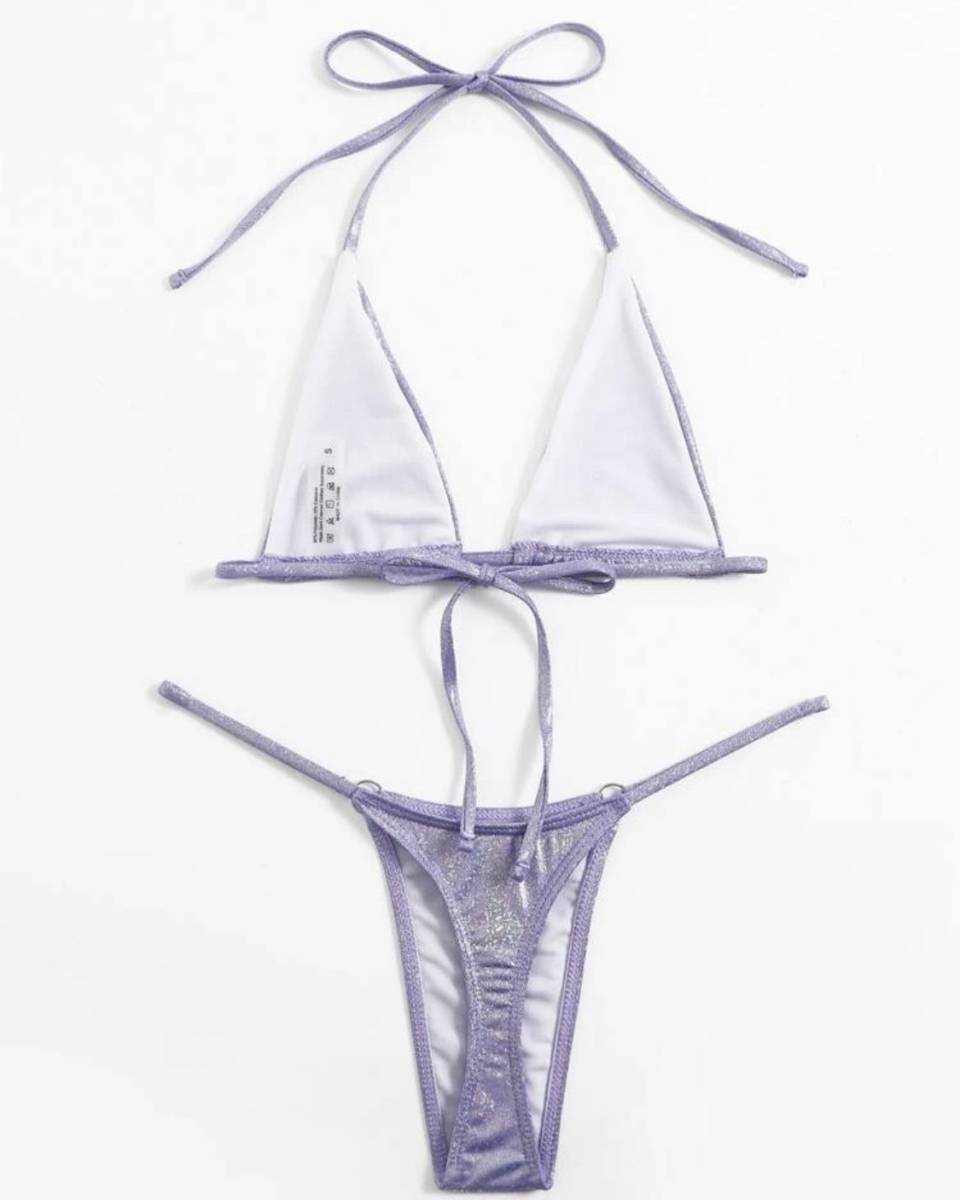 b radio-controller Lien bikini satin purple S cleaning settled 