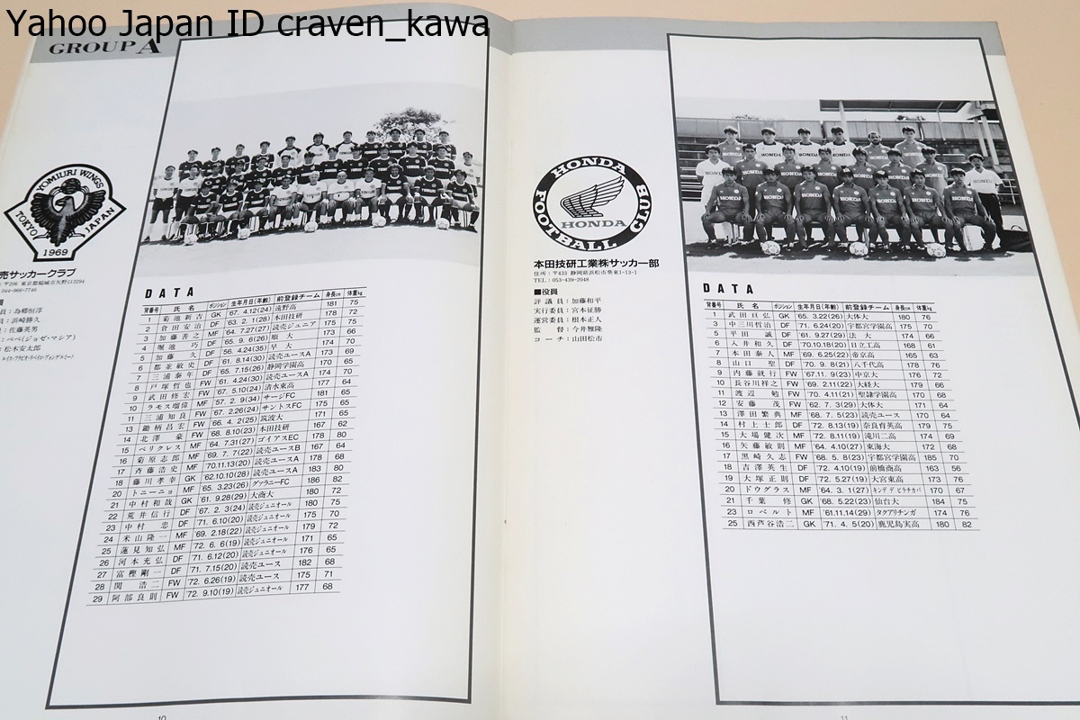  no. 2 times Konica cup Challenge \'92 player right convention program / three .. good 24 -years old /la Moss ..34 -years old / Nakayama . history 23 -years old /.. regular .23 -years old / name wave .18 -years old / pillar .. two 27 -years old 