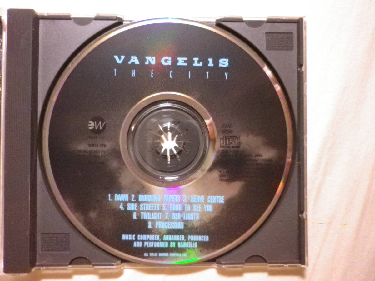 『Vangelis/The City〔シティ〕(1990)』(1991年発売,WMC5-270,廃盤,国内盤,日本語解説付,プログレ,映画音楽,Dawn,Morning Papers)_画像3