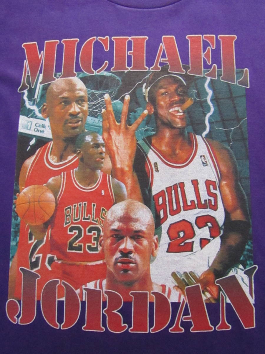 【未使用品】 NBA JORDAN #23 マイケル・ジョーダン BULLS シカゴ・ブルズ Tシャツ パープル　S　M_画像3