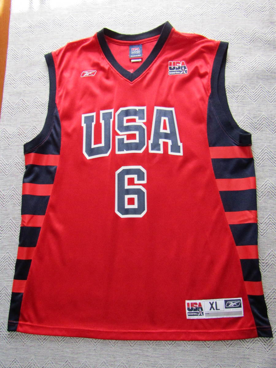 【希少】 DREAMTEAM ★ USA ドリームチーム NBA WADE ドウェイン・ウェイド reebok　リーボック製 ユニフォーム 当時物 バスケ ジャージ_画像1