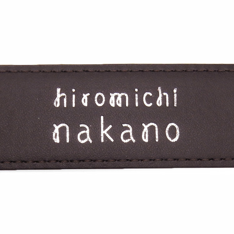 hiromichi nakano　メンズベルト　牛革　チョコ茶　中一型バックル　ヒロミチナカノ　3.5cm幅　ビジネスベルト　5HN302-21_画像5