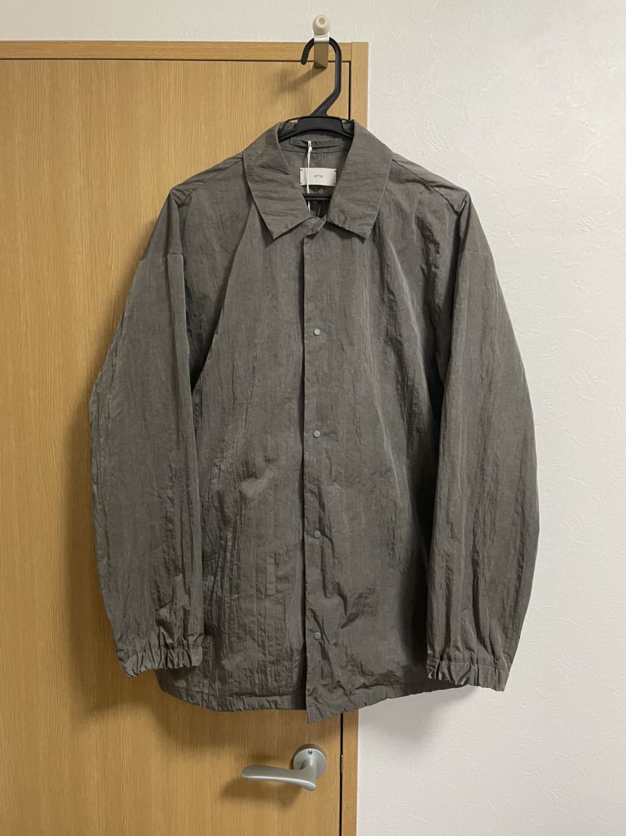 ATON 22SS HAND DYE NYLON COACH JACKET SUMI 04 M エイトン ATON 22SS HAND DYE NYLON COACH JACKET SUMI 04 M エイトン