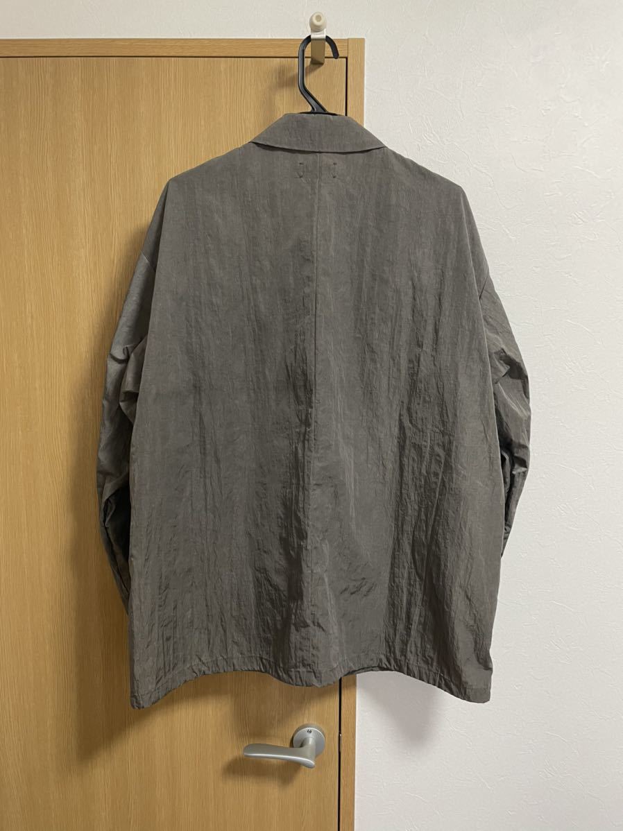 ATON 22SS HAND DYE NYLON COACH JACKET SUMI 04 M エイトン ATON 22SS HAND DYE NYLON COACH JACKET SUMI 04 M エイトン