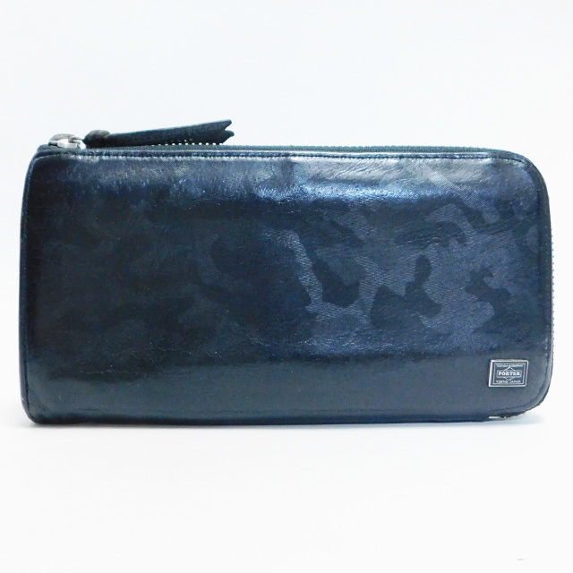 PORTER Porter L character fastener long wallet WONDER wonder black camouflage pattern superior article regular goods 