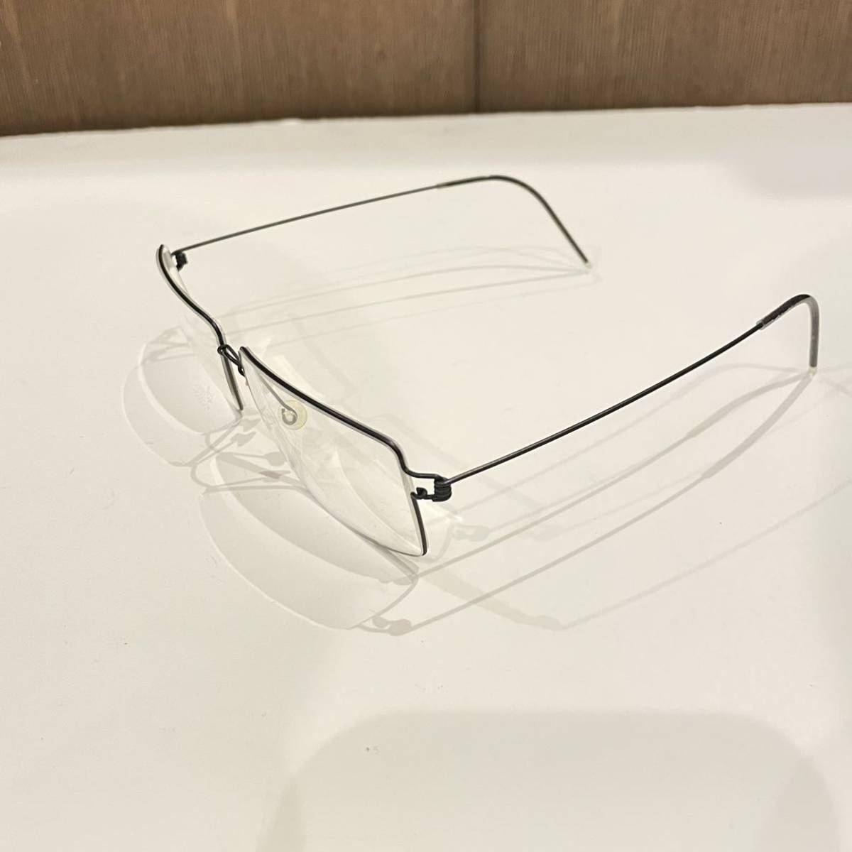 未使用 軽量 LINDBERG リンドバーグ メガネ スクエア 眼鏡 デンマーク