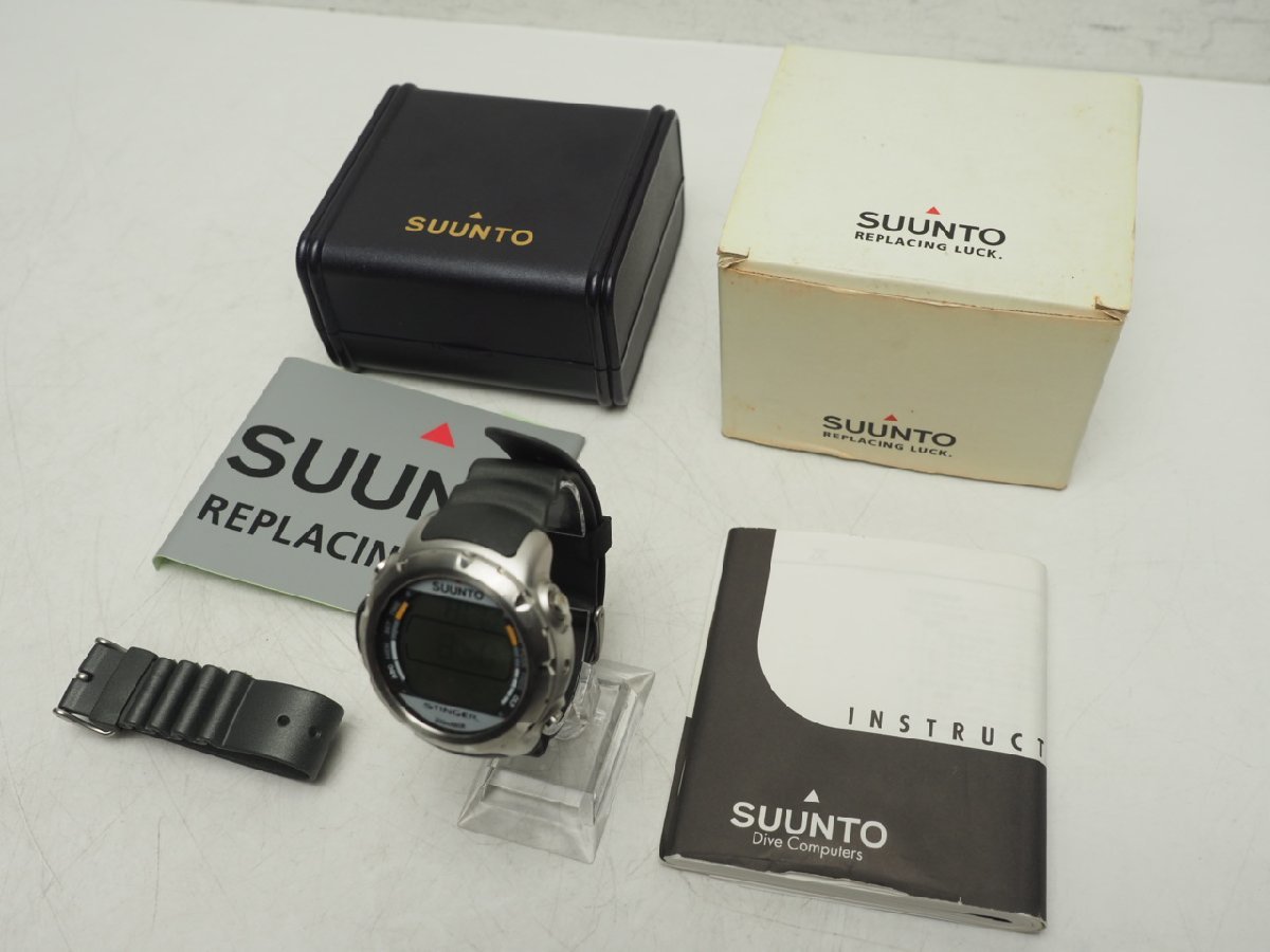 USED SUUNTO スント STINGER スティンガー ダイブコンピュータ バッテリー交換済 延長ベルト 取扱説明書 元箱付 ダイビング用品[S52175]_画像4