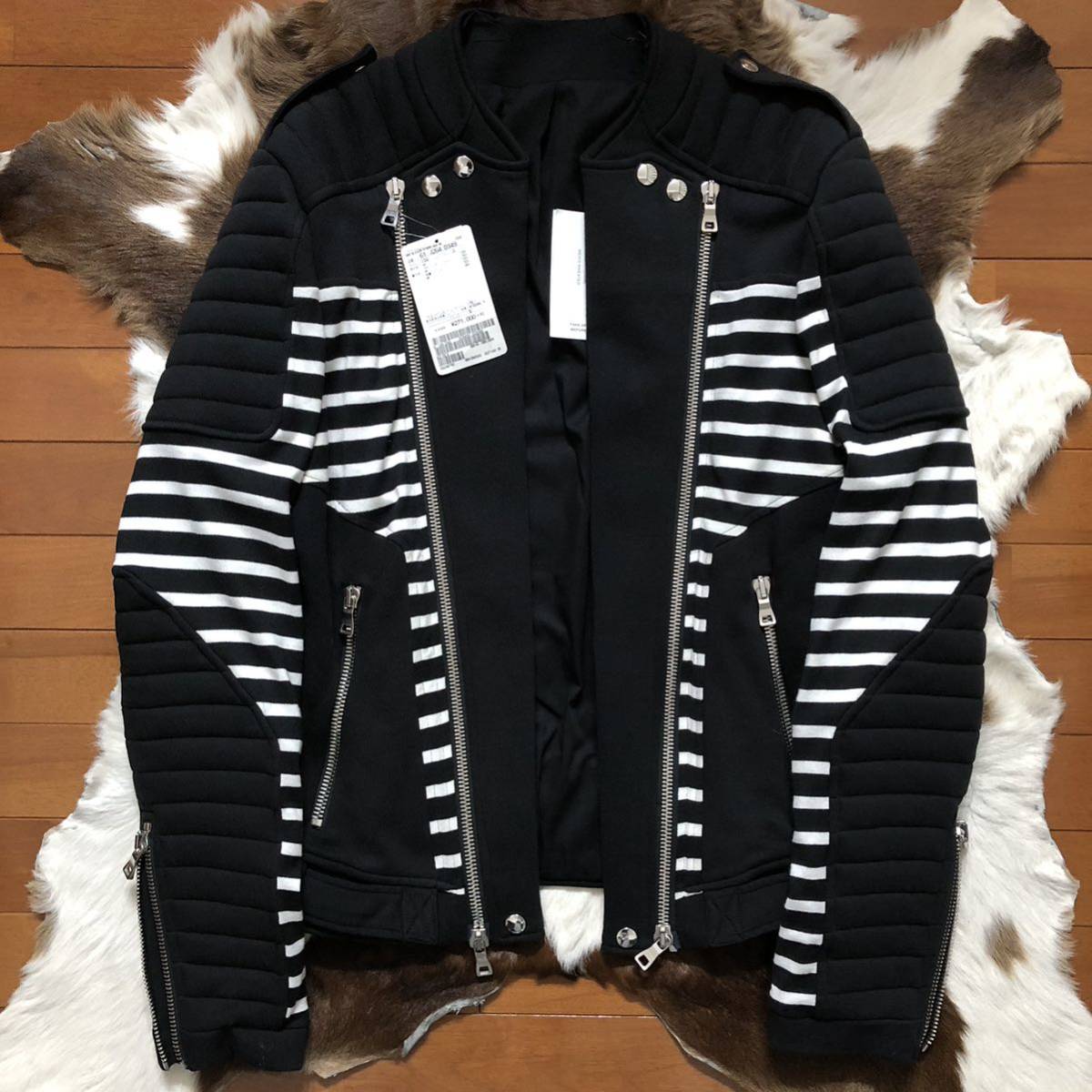 国内正規 新品 BALMAIN HOMME(バルマンオム) ボーダーバイカー