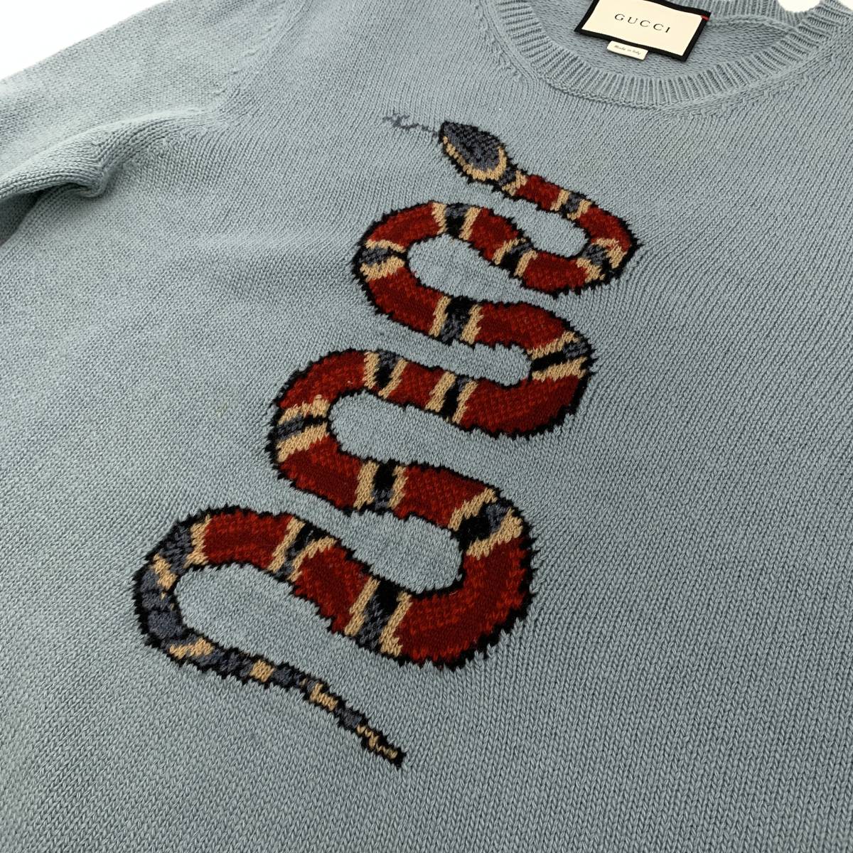GUCCI グッチ キングスネーク ウール ニット セーター Size L 429953