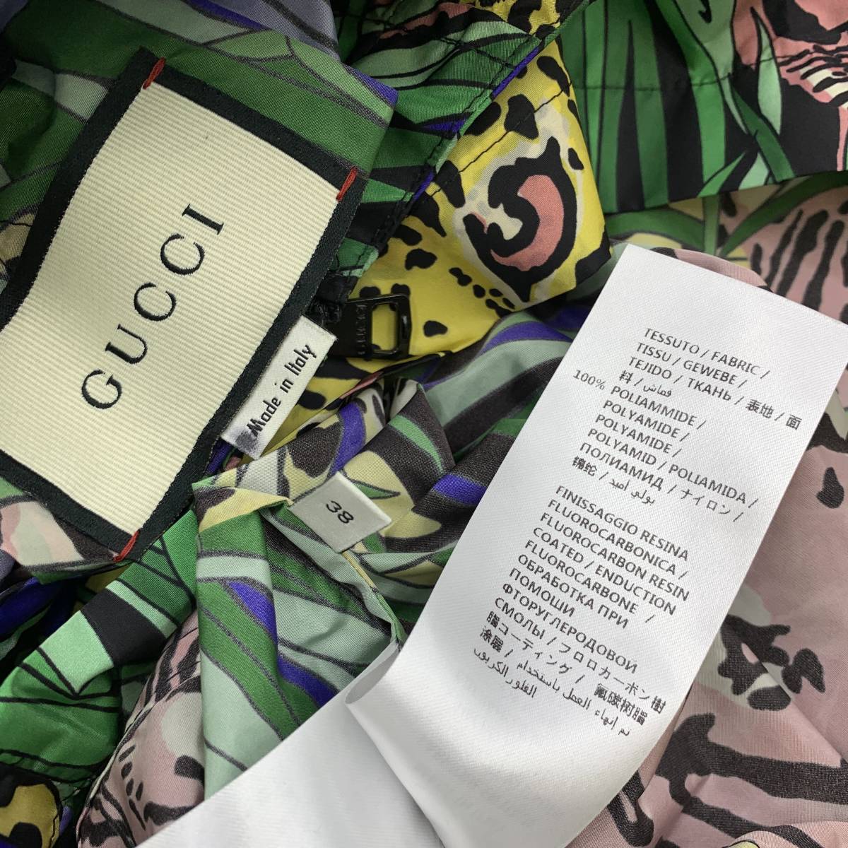 2019SS GUCCI グッチ タイガー レインコート ナイロン パーカー