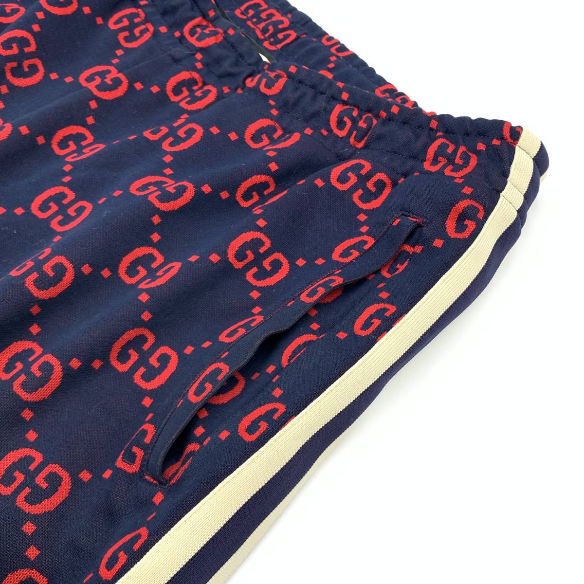 購入オーダー GUCCI グッチ GGジャカード 総柄 トラック パンツ www