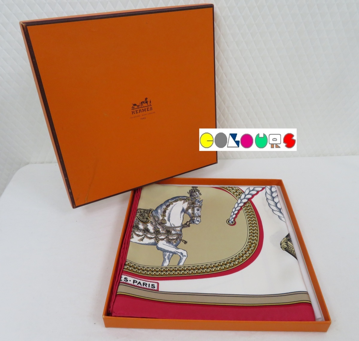 がとれれば】 〔COLOURS〕 新品同様□GRAND APPARAT□カレ90□シルク