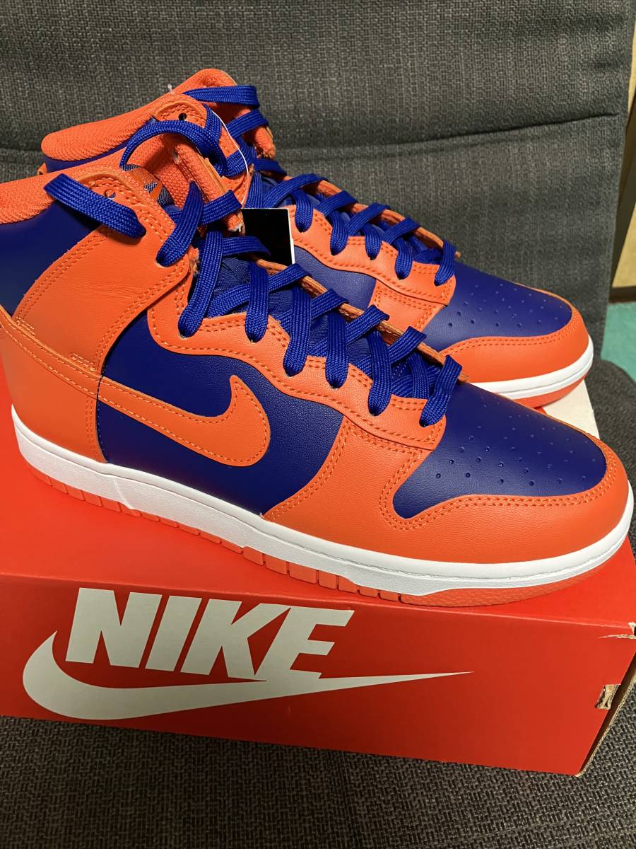 Nike Dunk High Retro Orange and Deep Royal ナイキ ダンク オレンジ ディープロイヤル DD1399-800 US9 27.0cm 新品未使用