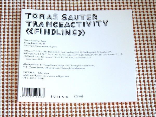 廃盤 Tomas Sauter Tranceactivity Findling /スイスJAZZ/Urban (DOM Gilbert Paeffgen Trio Manufactur )+ Christoph( Brink Man Ship )_画像3