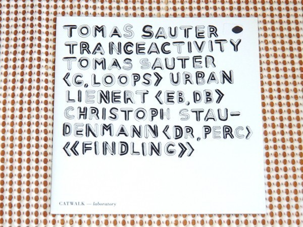 廃盤 Tomas Sauter Tranceactivity Findling /スイスJAZZ/Urban (DOM Gilbert Paeffgen Trio Manufactur )+ Christoph( Brink Man Ship )_画像1