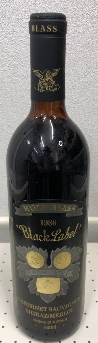 Новый 1986 г. Красное вино черное лейбл Wolf Brass Black Labelne Cavenille Sillers Merlot