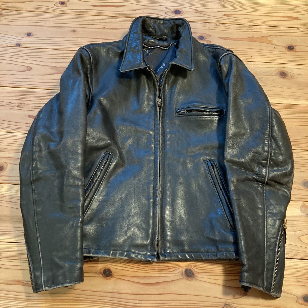 新作人気 ショット ライダースジャケット 38 ライダースジャケット