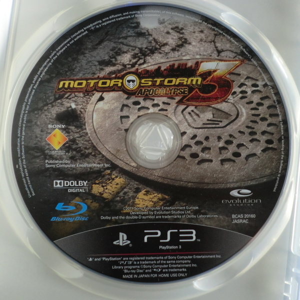 中古 Motor Storm3 Apocalypse PS3 モーターストーム3 アジア版 モーターストームの画像2