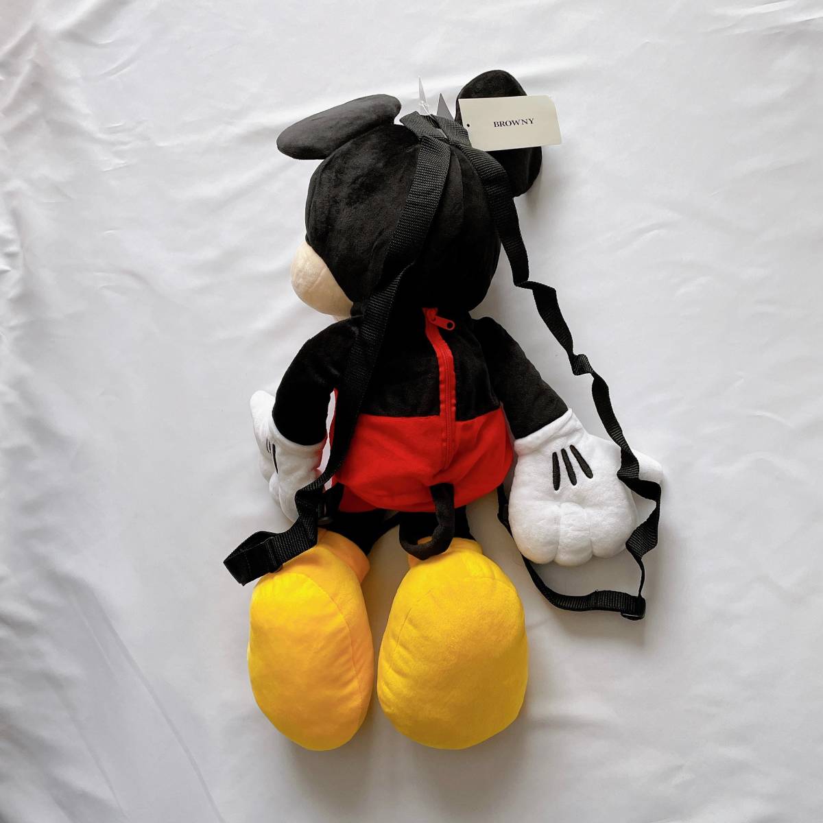 【未使用・タグ付】60cm ミッキーマウス ぬいぐるみ リュック【送料無料・匿名配送】ディズニー 大人用 MICKEY Disney レトロ バッグの画像2