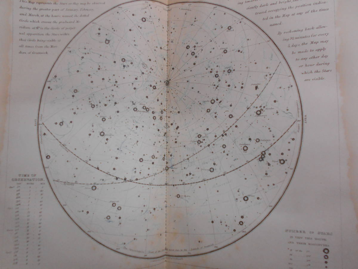 即決1880年頃英国『自然のギャラリー』天文暦学書、アンティーク、星図、星座早見盤、リトグラフ Astronomy, Star map, Planisphere - 天文、宇宙 即決1880年頃英国『自然のギャラリー』天文暦学書、アンティーク、星図、星座早見盤、リトグラフ Astronomy, Star map, Planisphere - 天文、宇宙